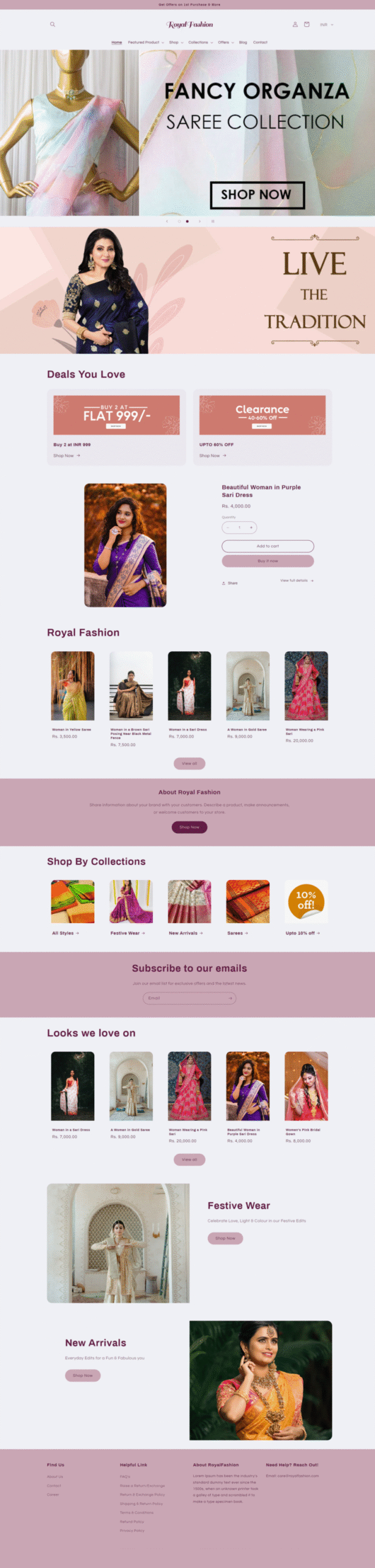 Fashion and clothing Shopify eCommerce website