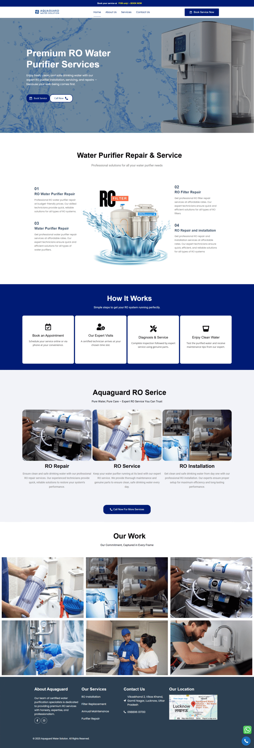 Water purifier products online store website